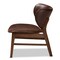 Baxton Studio Marcos Mid-Century Modern Dark Brown Faux Leather Wood Living Room Accent Chair 190-11712-ZORO - alternate 8